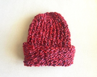 Preemie Burgundy Soft Slouchy Hat
