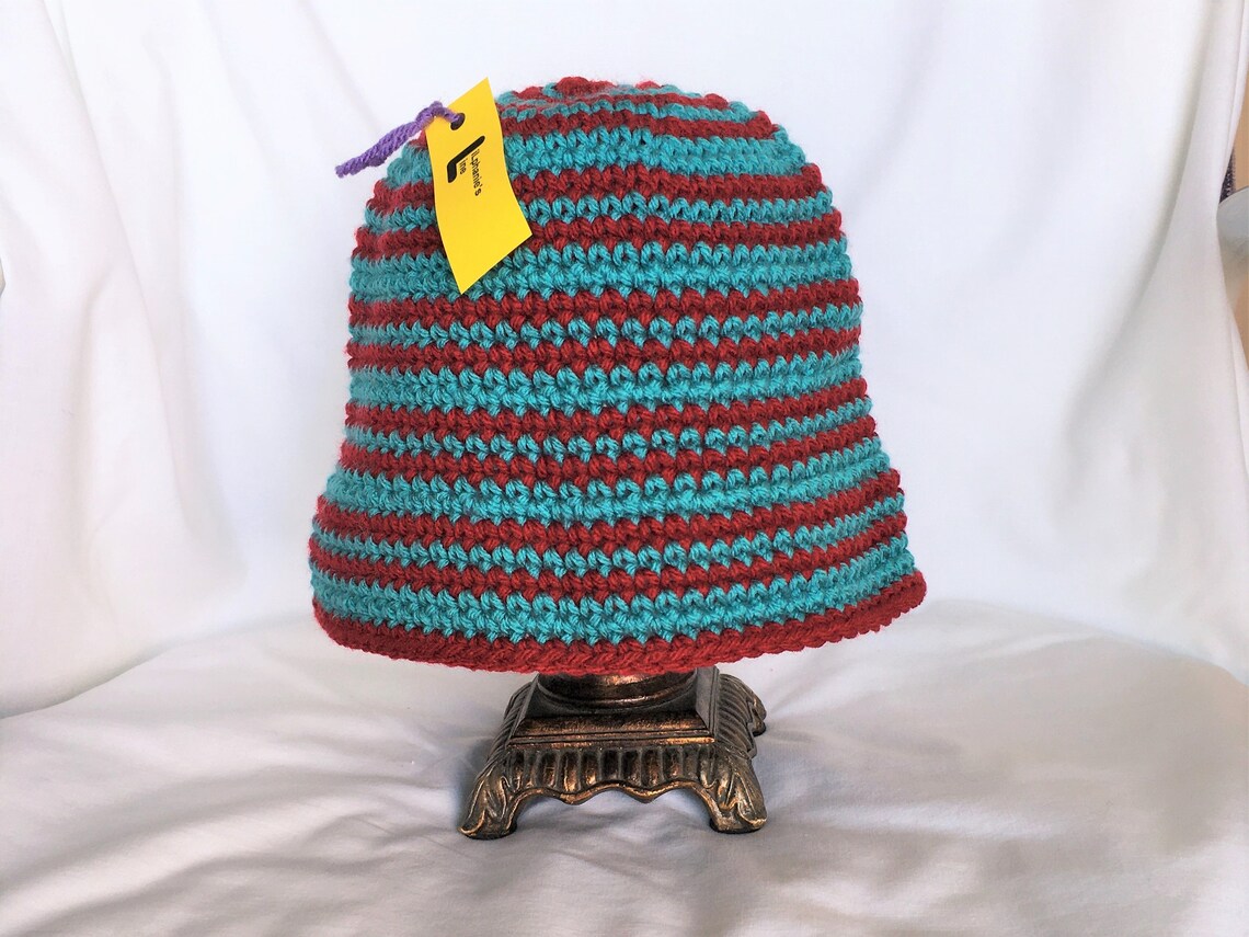 Girl's Striped Cloche Hat Child Crochet Dress Hat Winter Etsy
