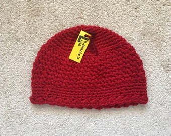 Red Winter Knit Soft Texture Hat