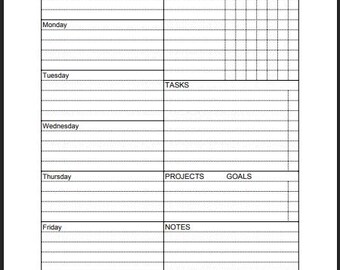 Week Overview Planner Printable