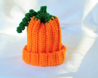 Pumpkin Hat, Halloween Costume Party Hat, Food Crochet Hat - Seasonal