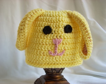 Teen Girl's Easter Bunny Crochet Spring Animal Costume Hat - Seasonal