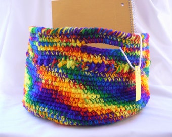 Rainbow Stripes Basket