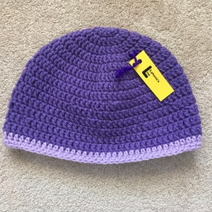 Teen Purple Beanie Winter Hat image 1