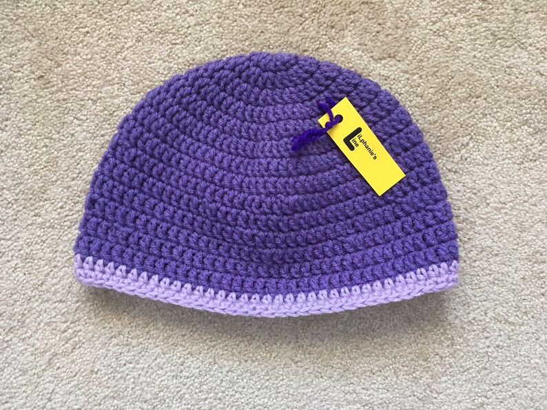 Teen Purple Beanie Winter Hat image 1