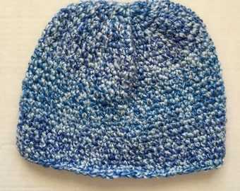 Child Blue Knit Winter Hat