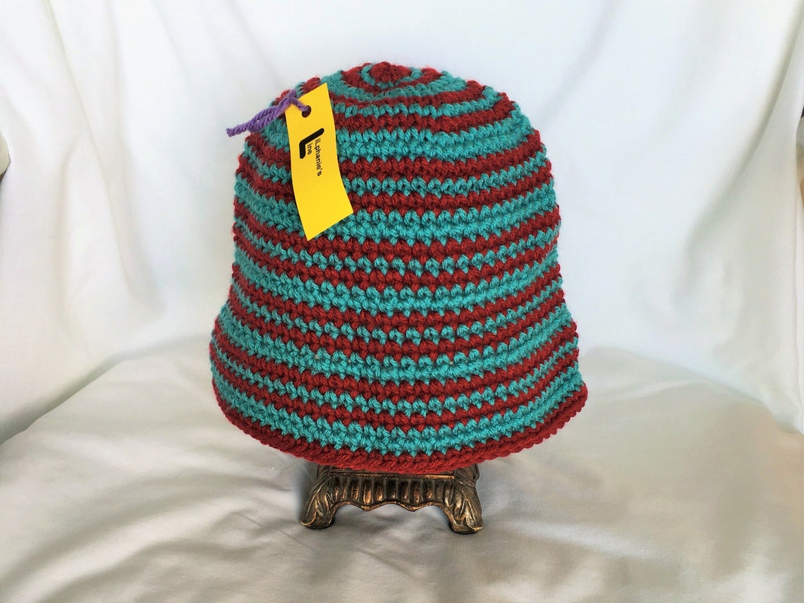 Girl's Striped Cloche Hat Child Crochet Dress Hat Winter Etsy