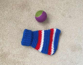Tiny Dog Clothes Sports Team Colors, Pet School Spirit, Blue  and Red