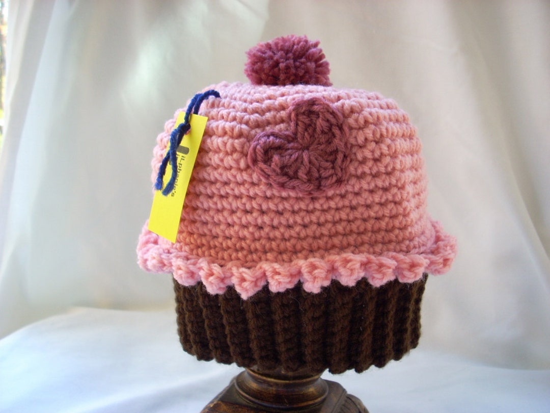 Girl's Pink Birthday Party Cupcake Hat Crochet - Etsy