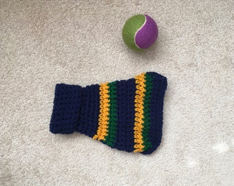 Tiny Dog Clothes Sports Team Colors; Pet School Spirit; Navy Blue, Green and Gold