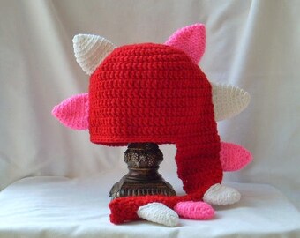 Crochet Dinosaur Costume Hat: Valentine's Day Knit Dragon Hat