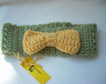 Child Crochet Bow Headband, Girl's Spring Accessories