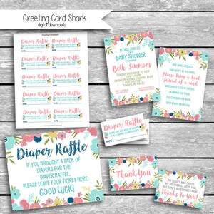 Kies 5x7 aangepaste uitnodiging, boekaanvraag, 4x6 bedankkaarten, luierverloting bloemen zie itemdetails Volledige beschrijving