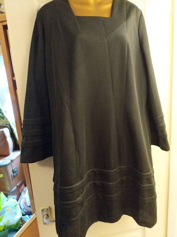 Goth black smock dress