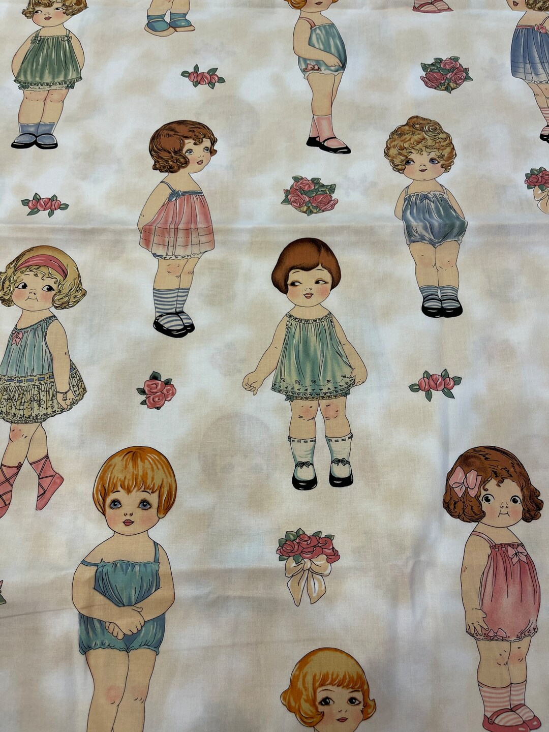 Paper Doll Fabric 28116 by Windham Etsy