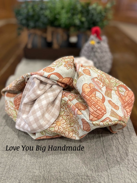 Reusable Linen/Cotton Bread Bag, Eco Friendly Bag, Bento Bag, Sourdough Bread Bag, Gift Bag