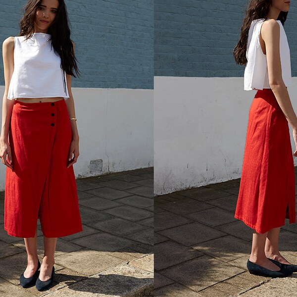 Luna Wrap Midi Skirt