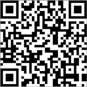 Puede incluir: Un código QR cuadrado que presenta un patrón geométrico en blanco y negro de alto contraste. El diseño consiste en una cuadrícula densa de pequeños cuadrados blancos y negros, incluyendo tres grandes marcadores de alineación cuadrados situados en las esquinas superior izquierda, superior derecha e inferior izquierda.