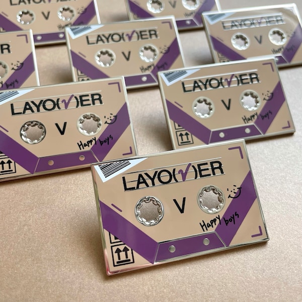 Layover V Taehyung Mixtape Enamel Pin