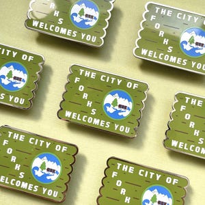 Welcome to Forks Washington Enamel Pin