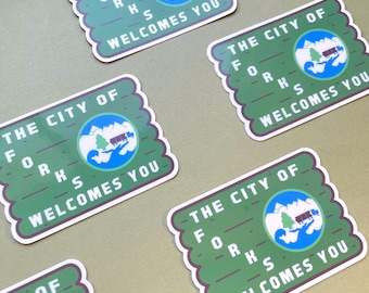 Welcome to Forks Washington Waterproof Sticker