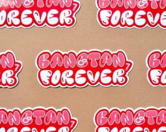OT7 Forever (Red Comeback Version) Kpop Waterproof Sticker