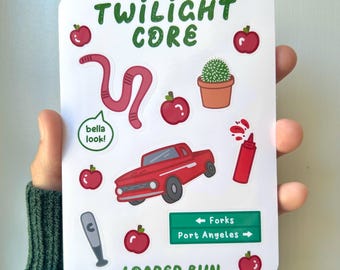 Twilight Core Waterproof Deco Sticker Sheet