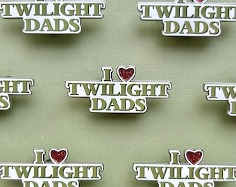 I Love Twilight Dads Glitter Enamel Pin