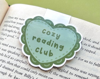 Cozy Reading Club Bookish Inspired Magnetic Bookmark