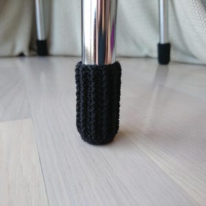 Cotton chair legs protectors for wood floos. Crochet table socks