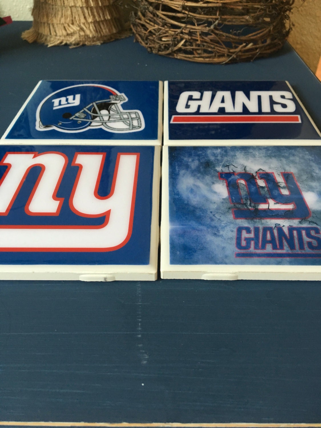 New York Giants Coaster Set Etsy