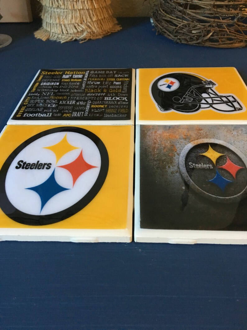 Pittsburgh Steelers coaster set | Etsy