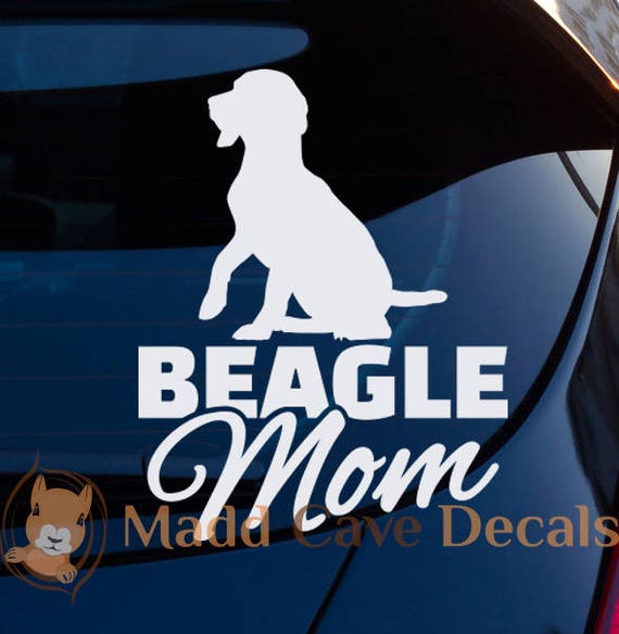 Beagle Mom Windshield Sticker Vinyl Auto Window beagles