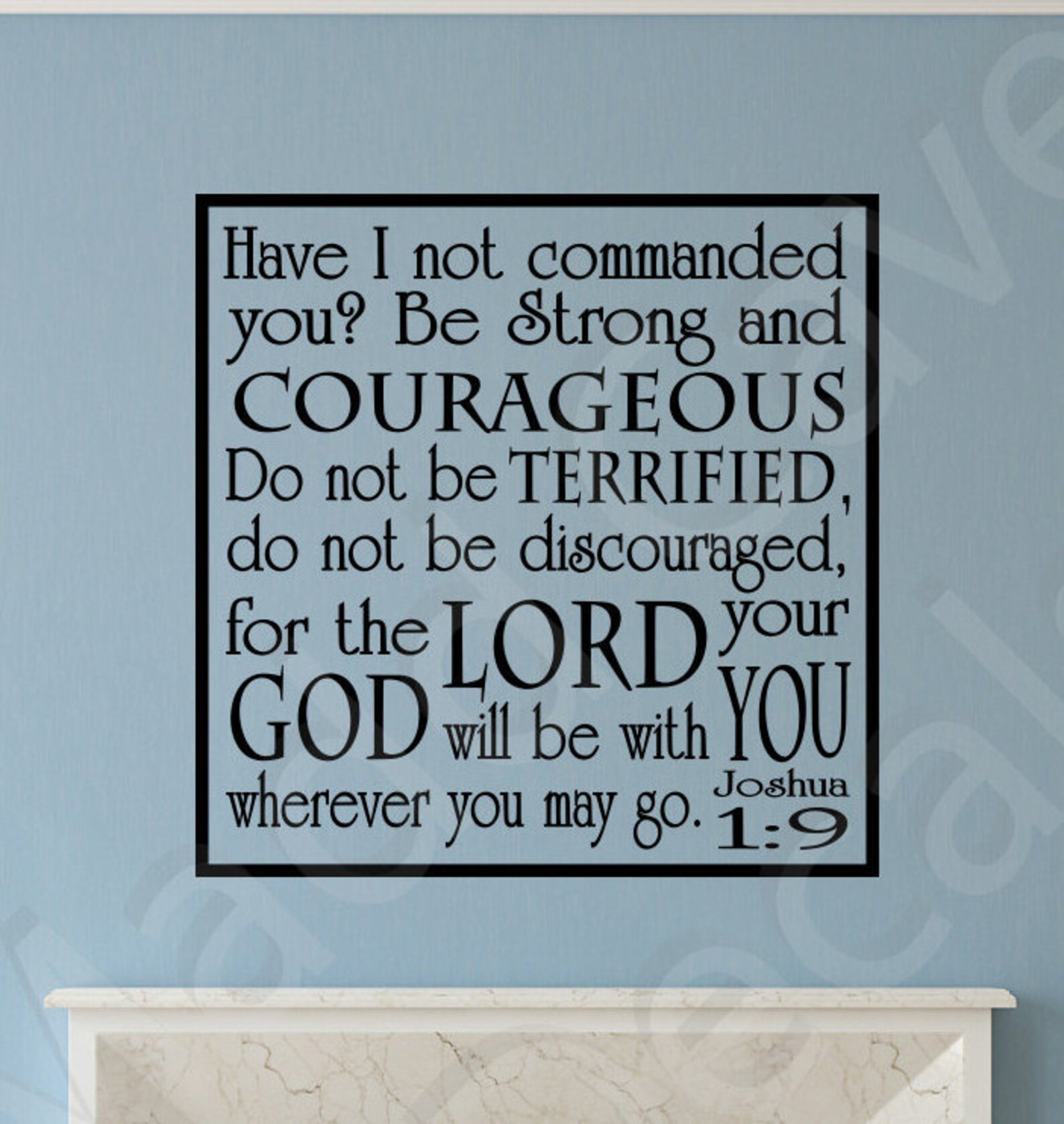 Have I Not Commanded You Joshua 19 Christian Vinyl Wall Decal Etsy