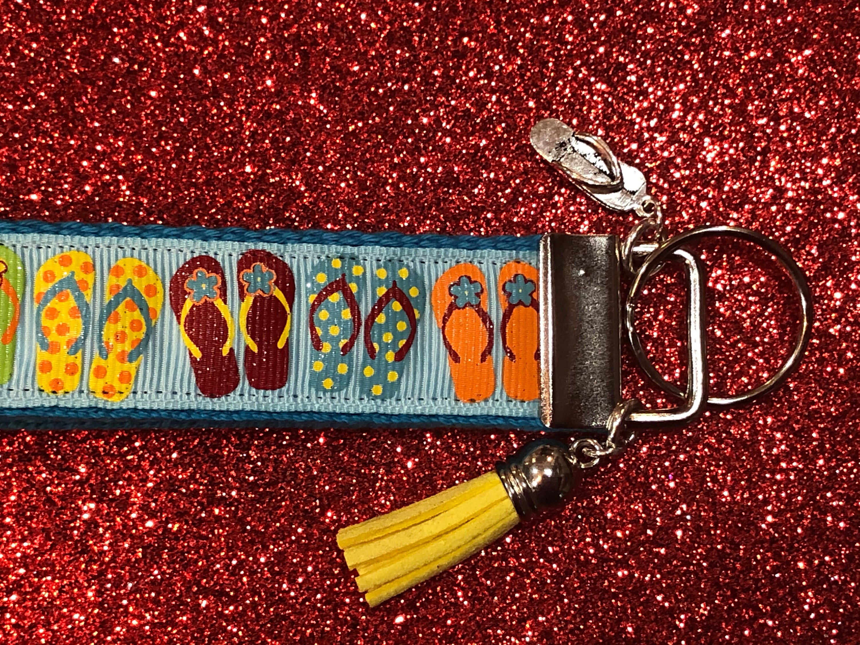 Flip Flop Keychain Beach Keychain Free Charm Flip Flops Etsy UK