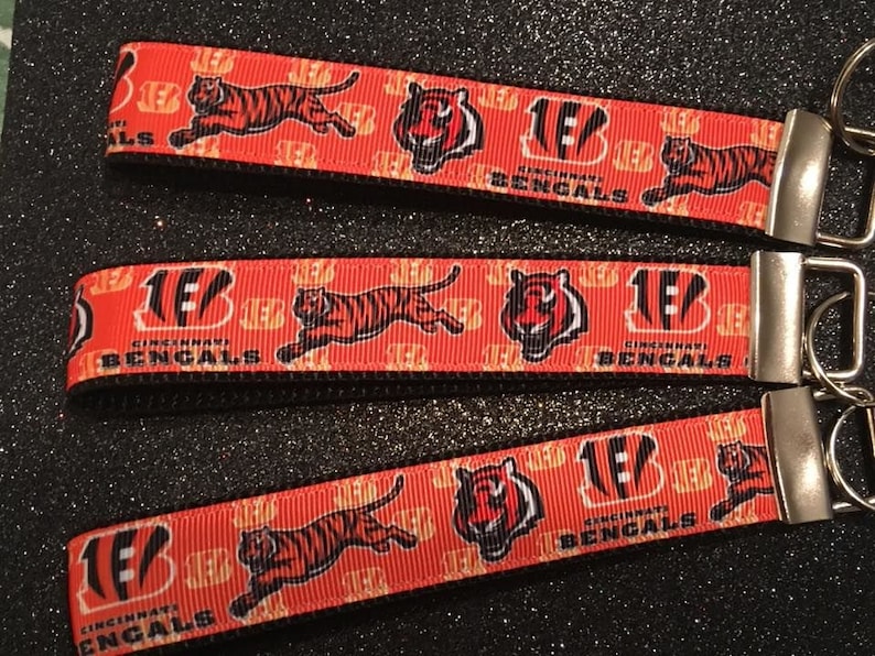 Cincinnati Bengals Keychain 7 Styles Free Charms Etsy