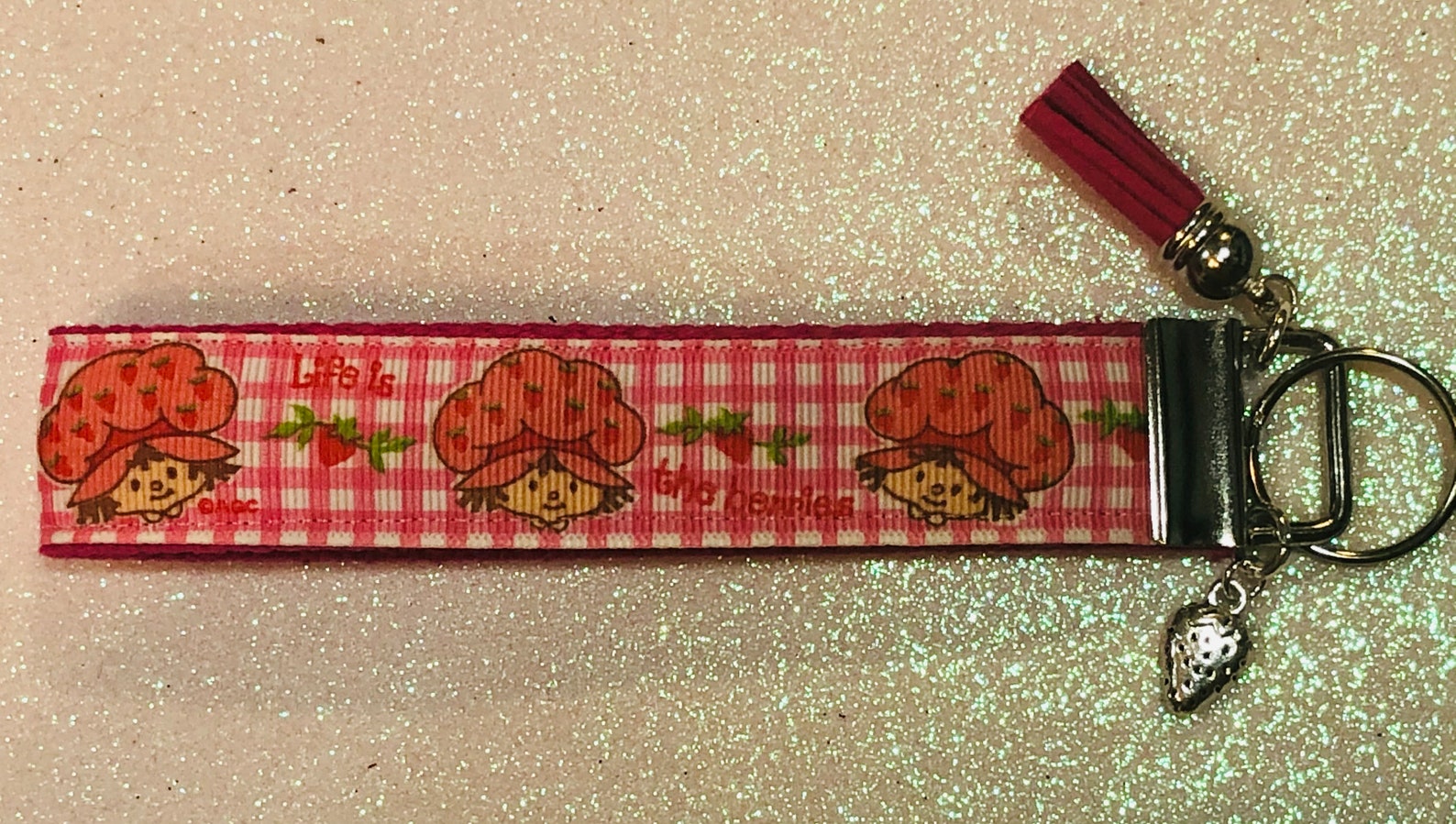 Vintage Strawberry Shortcake Keychain Free Charm Key FOB Etsy UK