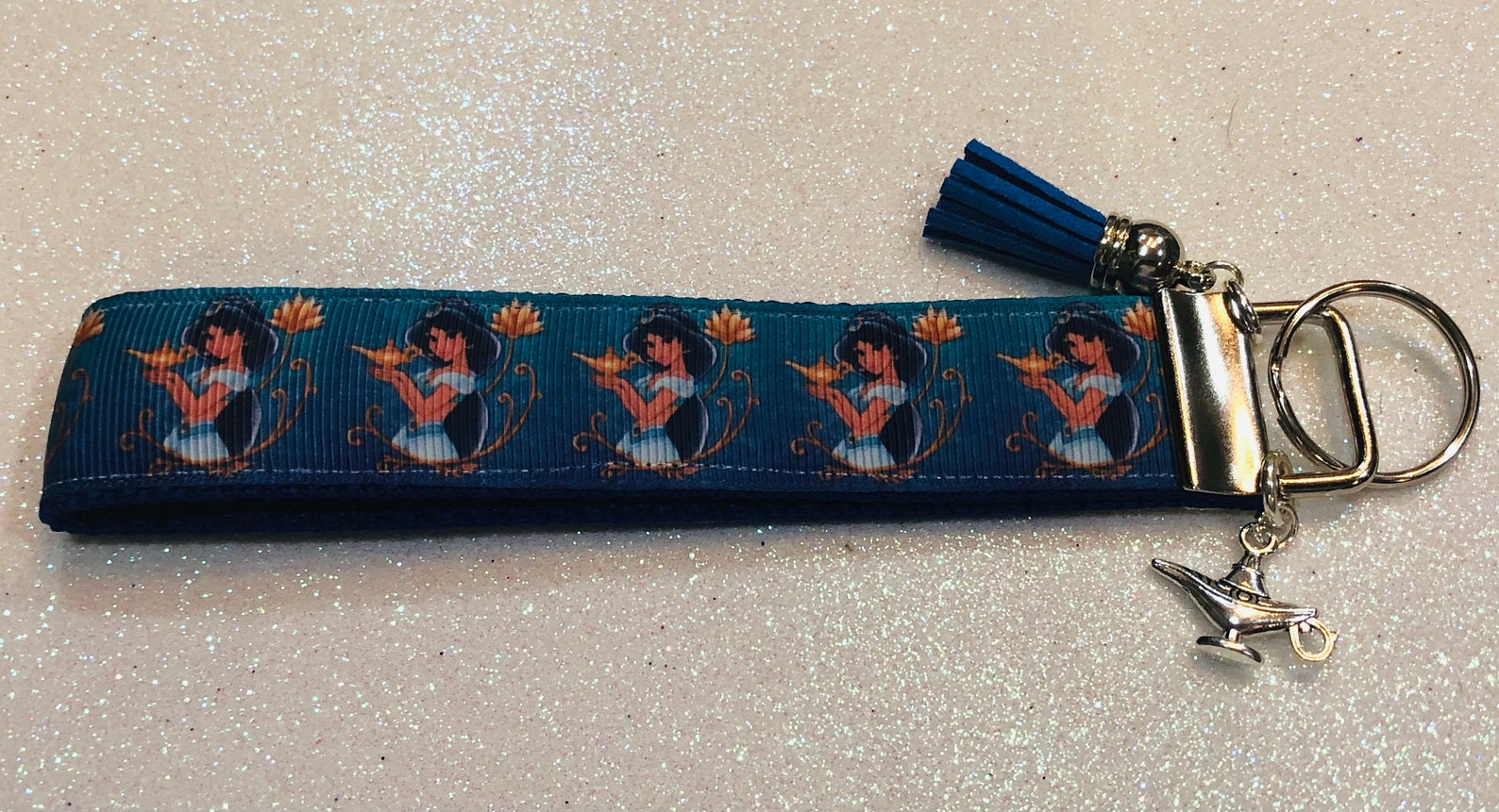 Aladdin Keychain Jasmine Keychain Free Charm Jasmine Key Etsy UK