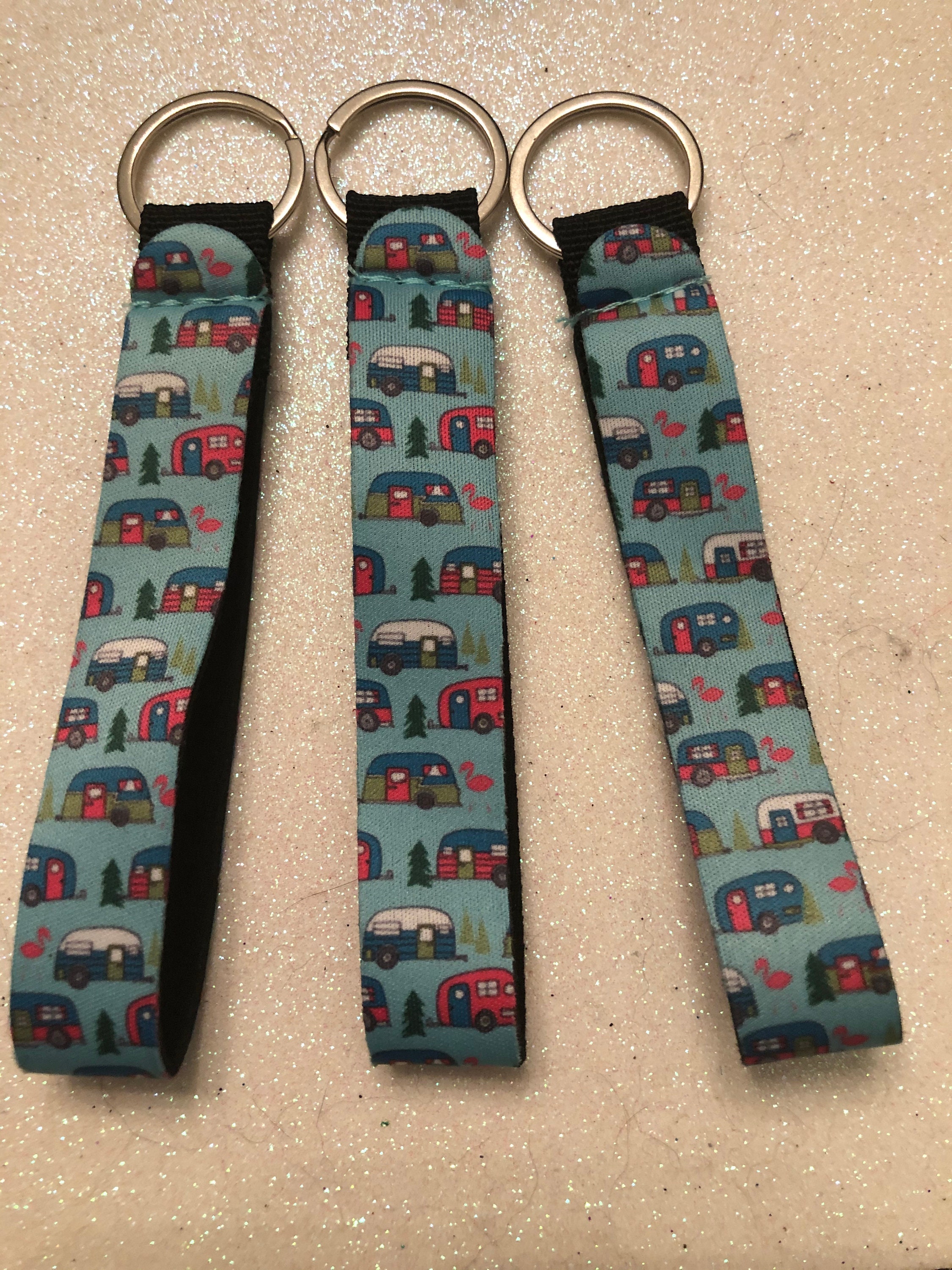 Camping Wristlet Keychain Camper Key FOB Camping Keychain Etsy UK