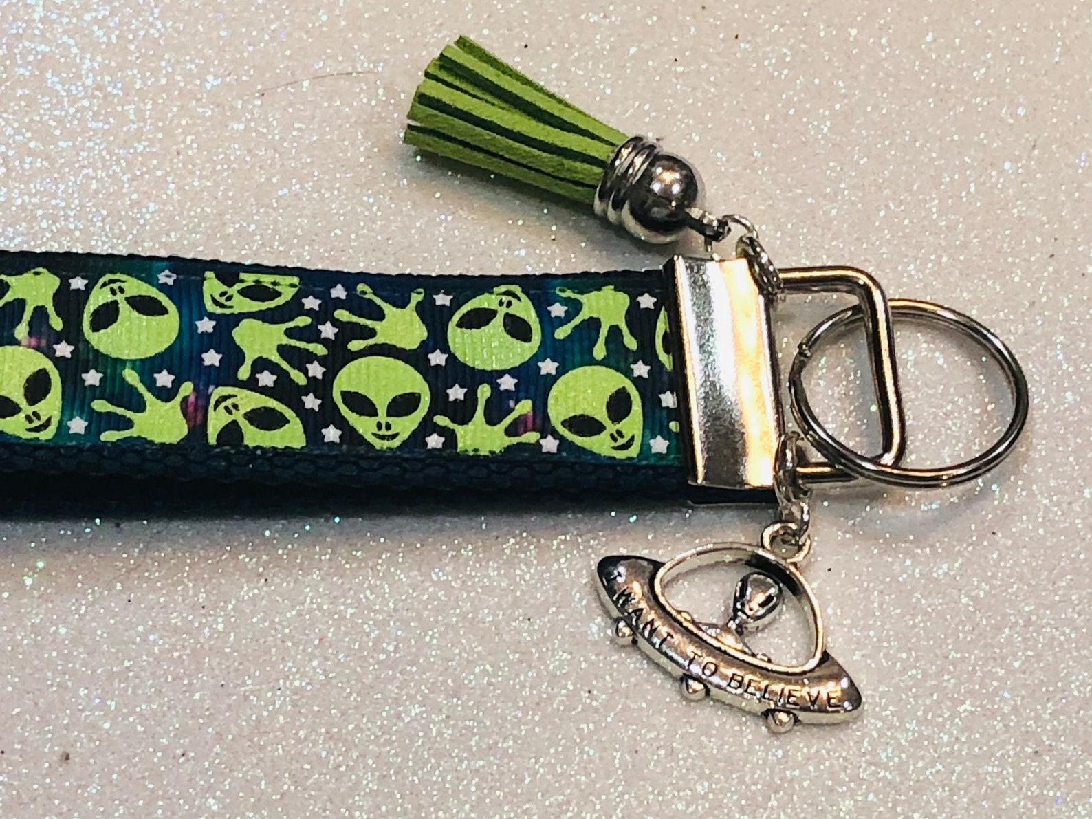 Alien Keychain Alien Wristlet Alien Key FOB Aliens Keychain Etsy