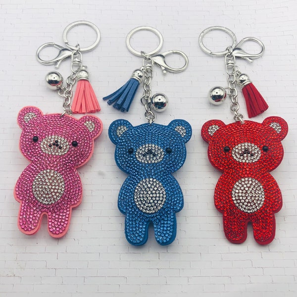 Teddy Bear Keychain Etsy
