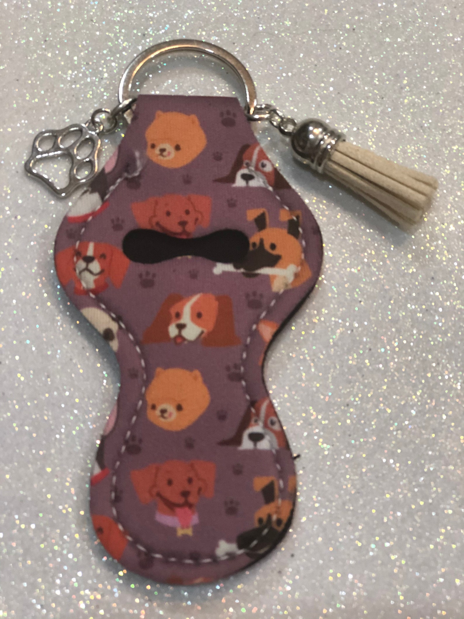 Dog Chapstick Holder Dog Chapstick Keychain Free Charm Etsy