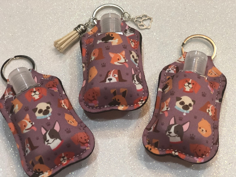 Dog Hand Sanitizer Keychain Dog Hand Sanitizer Holder Dog Etsy