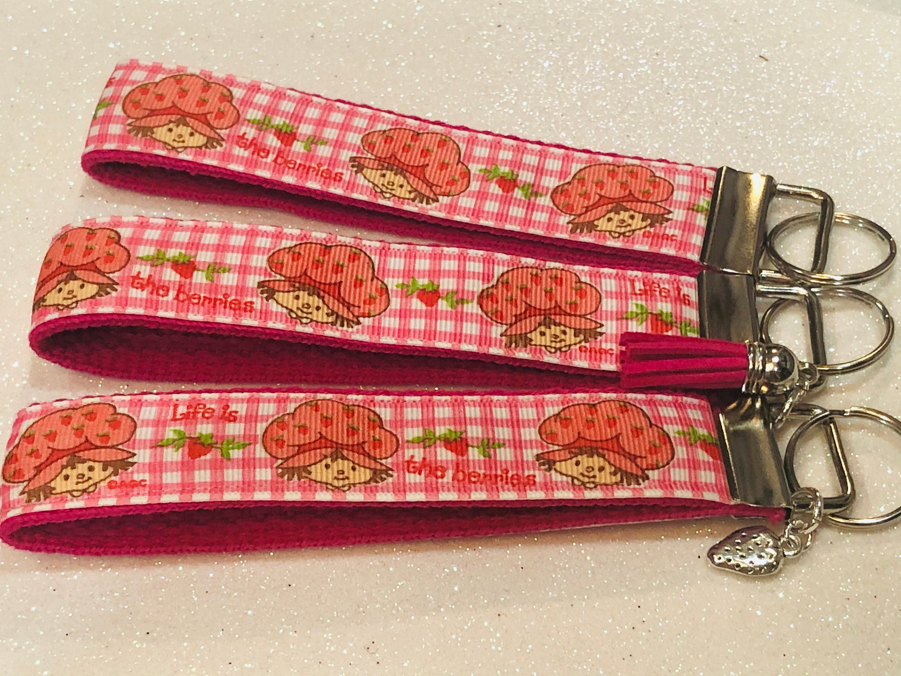 Vintage Strawberry Shortcake Keychain Free Charm Key FOB Etsy