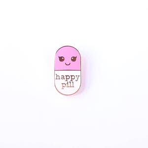 Pharmacy pin happy pill enamel pin is a great med student gift. Also nice appreciation gift for a nurse a pharmacist and doctor. image 3