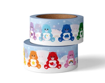 Care Bear washi tape with grumpy care bear rainbow care bear funshine bear etc is a scrapbook paper masking tape Blue pink purple care bear