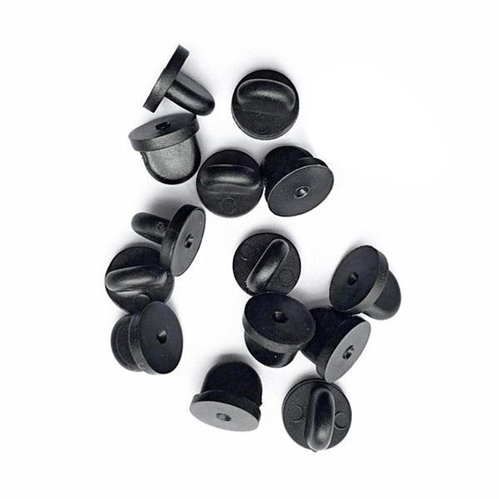 Pack of 20 Black Rubber Pin Backs for Enamel Pins Extra Etsy