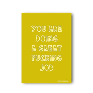 Citation carte postale Vous faites du bon boulot. Carte de citation positive pour un ami. Besoin de plus de positivité