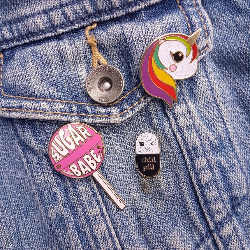 Rainbow unicorn pin for every cute kawaii unicorn enamel pin | Etsy