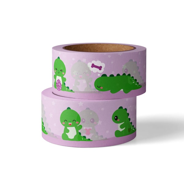 Dinosaur washi tape , Jurassic Dino Prehistoric Planner Washi masking tape,  T-Rex Crafting planner Tape is a great Dinosaur Lover Gift